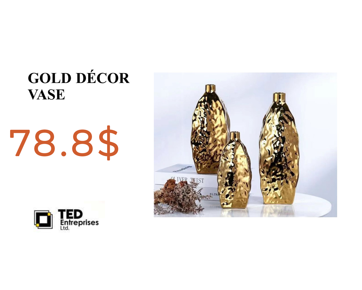 GOLD DECOR VASE