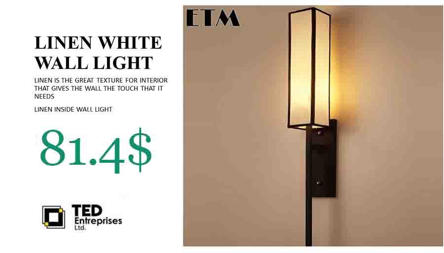 LINEN WHITE WALL LIGHT