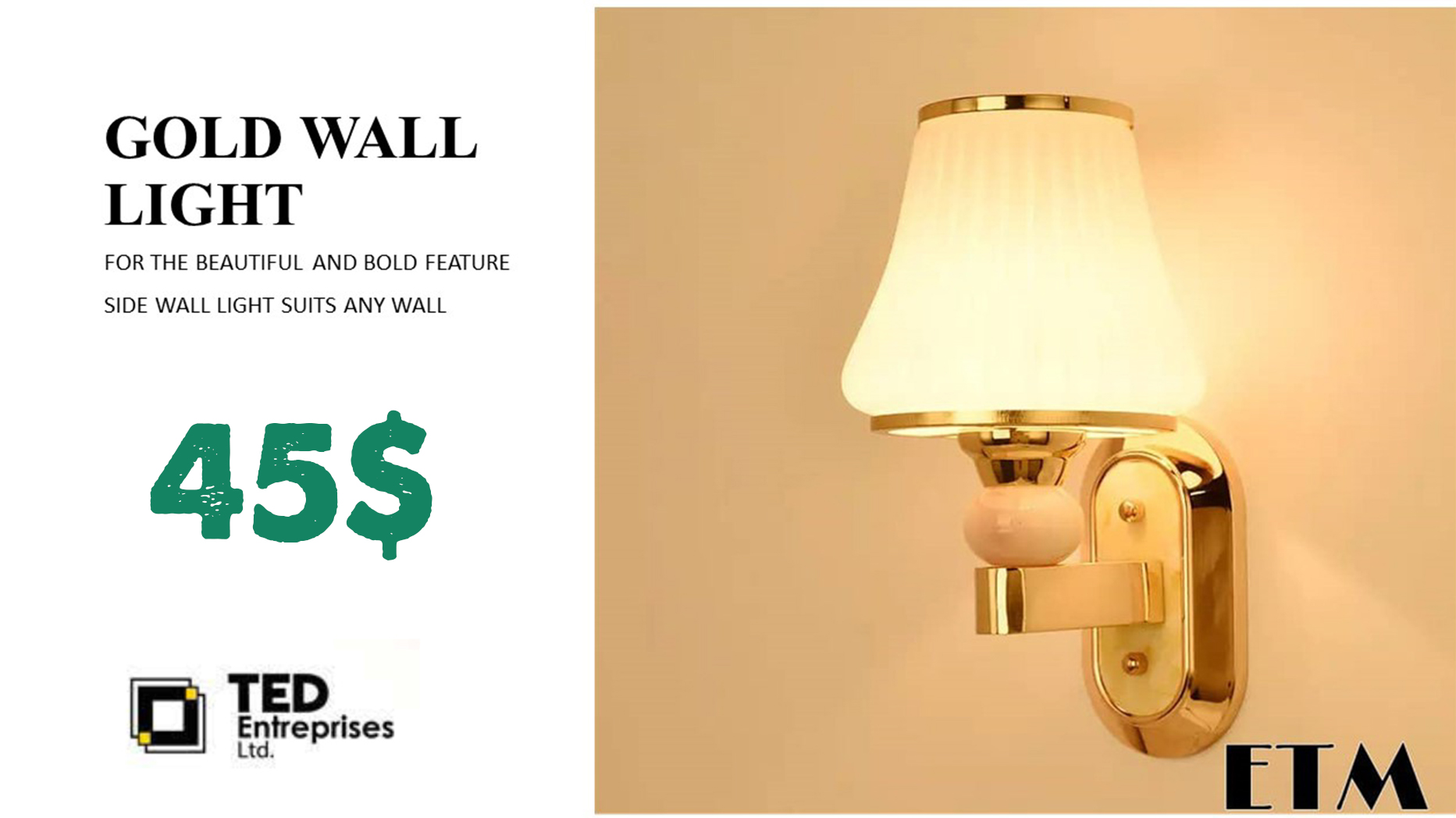 GOLD WALL LIGHT